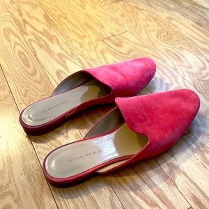 Banana Republic Pink Coral Suede Slides Mules